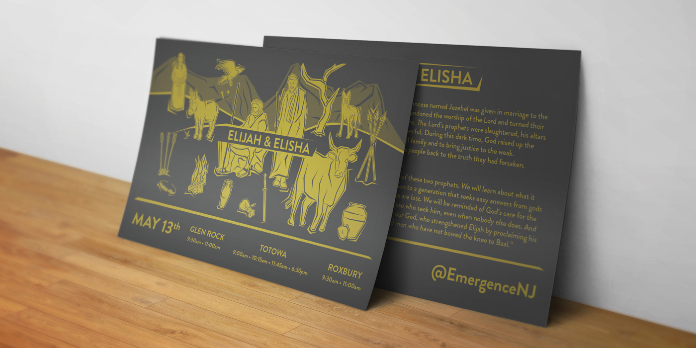 Elijah & Elisha postcard